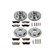 4-Wheel Set Power Stop&reg; KOE1880 Front and Rear OE Stock Replacement Low-Dust Ceramic Brake Pad and Rotor Kit