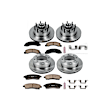 4-Wheel Set Power Stop&reg; KOE1892 Front and Rear OE Stock Replacement Low-Dust Ceramic Brake Pad and Rotor Kit