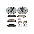 KOE1914 Front Brake Disc and Pad Kit, Natural Finish, Plain Surface, 5 Lugs, 308 mm, Ceramic, OE Replacement