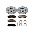 KOE1923 Front Brake Disc and Pad Kit, Natural Finish, Plain Surface, 5 Lugs, 304 mm, Ceramic, 4WD, Z17 OE Replacement