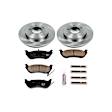 KOE1929 Rear Brake Disc and Pad Kit, Natural Finish, Plain Surface, 5 Lugs, 301 mm, Ceramic, OE Replacement