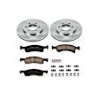 KOE1933 Front Brake Disc and Pad Kit, Plain Surface 6 Lugs 329 mm Ceramic Z17 OE Replacement