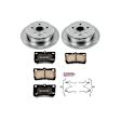KOE195 Rear Brake Disc and Pad Kit, Natural Finish, Plain Surface, 5 Lugs, 291 mm, Ceramic, Z17 OE Replacement