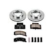 KOE1992 Front Brake Disc and Pad Kit, Natural Finish, Plain Surface, 8 Lugs, 317 mm, Ceramic, Z17 OE Replacement