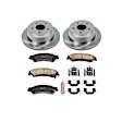 KOE2003 Rear Brake Disc and Pad Kit, Natural Finish, Plain Surface, 5 Lugs, 295 mm, Ceramic, Z17 OE Replacement
