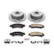 KOE2008 Rear Brake Disc and Pad Kit, Natural Finish, Plain Surface, 5 Lugs, 295 mm, Ceramic, RWD, Z17 OE Replacement