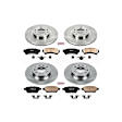 4-Wheel Set Power Stop&reg; KOE200 Front and Rear OE Stock Replacement Low-Dust Ceramic Brake Pad and Rotor Kit