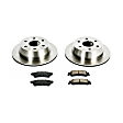 KOE2018 Rear Brake Disc and Pad Kit, Plain Surface 6 Lugs 324 mm Ceramic Z17 OE Replacement