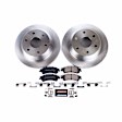 KOE2018 Rear Brake Disc and Pad Kit, Plain Surface 6 Lugs 324 mm Ceramic Z17 OE Replacement
