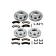 4-Wheel Set Power Stop&reg; KOE2025 Front and Rear OE Stock Replacement Low-Dust Ceramic Brake Pad and Rotor Kit