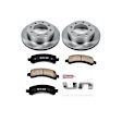 KOE2039 Rear Brake Disc and Pad Kit, Natural Finish, Plain Surface, 8 Lugs, 330 mm, Ceramic, Z17 OE Replacement