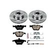 KOE2054 Front Brake Disc and Pad Kit, Natural Finish, Plain Surface, 5 Lugs, 348 mm, Ceramic, OE Replacement