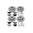 4-Wheel Set Power Stop&reg; KOE2056 Front and Rear OE Stock Replacement Low-Dust Ceramic Brake Pad and Rotor Kit