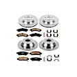 4-Wheel Set Power Stop&reg; KOE2058 Front and Rear OE Stock Replacement Low-Dust Ceramic Brake Pad and Rotor Kit