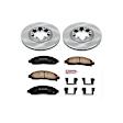 KOE2066 Front Brake Disc and Pad Kit, Natural Finish, Plain Surface, 6 Lugs, 279.9 mm, Ceramic, Z17 OE Replacement