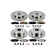 2007 Chevrolet Tahoe - Front and Rear Brake Disc and Pad Kit, Natural Finish, Plain Surface, 6 Lugs, 330 mm, Ceramic, 5.3L 8Cyl, OE Replacement