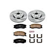 KOE2090 Front Brake Disc and Pad Kit, Plain Surface 5 Lugs 296 mm Ceramic Z17 OE Replacement