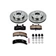 KOE2126 Front Brake Disc and Pad Kit, Natural Finish, Plain Surface, 5 Lugs, 295 mm, Ceramic, 4WD, OE Replacement