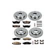 4-Wheel Set Power Stop&reg; KOE212 Front and Rear OE Stock Replacement Low-Dust Ceramic Brake Pad and Rotor Kit