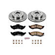 KOE2138 Front Brake Disc and Pad Kit, Natural Finish, Plain Surface, 6 Lugs, 287 mm, Ceramic, OE Replacement