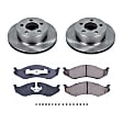 KOE2152 Front Brake Disc and Pad Kit, Natural Finish, Plain Surface, 5 Lugs, 280 mm, Ceramic, Z17 OE Replacement