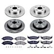 2020 Ram 1500 Classic - Front and Rear Brake Disc and Pad Kit, Natural Finish, Plain Surface, 5 Lugs, 336 mm, Ceramic, 3.6L 6Cyl, Z17 OE Replacement