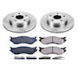 KOE2167 Front Brake Disc and Pad Kit, Natural Finish, Plain Surface, 5 Lugs, 336 mm, Ceramic, OE Replacement