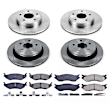 2004 Dodge Ram 1500 - Front and Rear Brake Disc and Pad Kit, Natural Finish, Plain Surface, 5 Lugs, 336 mm, Ceramic, 4.7L 8Cyl, Z17 OE Replacement