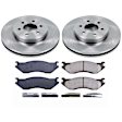 KOE2178 Front Brake Disc and Pad Kit, Natural Finish, Plain Surface, 6 Lugs, 308.1 mm, Ceramic, Z17 OE Replacement