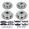 4-Wheel Set Power Stop&reg; KOE2188 Front and Rear OE Stock Replacement Low-Dust Ceramic Brake Pad and Rotor Kit