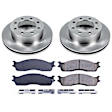 KOE2203 Front Brake Disc and Pad Kit, Plain Surface 8 Lugs 353 mm Ceramic Z17 OE Replacement