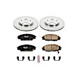 KOE2276 Front Brake Disc and Pad Kit, Natural Finish, Plain Surface, 5 Lugs, 300 mm, Ceramic, Z17 OE Replacement