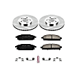 KOE2290 Front Brake Disc and Pad Kit, Natural Finish, Plain Surface, 5 Lugs, 299.9 mm, Ceramic, Z17 OE Replacement