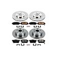 2005 Acura TL - Front and Rear Brake Disc and Pad Kit, Plain Surface, 5 Lugs, 282 mm, Ceramic, 1 Piston Front Calipers, 3.2L 6Cyl, OE Replacement