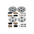 4-Wheel Set Power Stop&reg; KOE229 Front and Rear OE Stock Replacement Low-Dust Ceramic Brake Pad and Rotor Kit