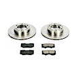 2006 Toyota Sequoia - Front Brake Disc and Pad Kit, Natural Finish, Plain Surface, 6 Lugs, 318.8 mm, Ceramic, 4.7L 8Cyl, OE Replacement