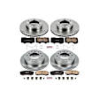 2002 Toyota Sequoia - Front and Rear Brake Disc and Pad Kit, Natural Finish, Plain Surface, 6 Lugs, 312 mm, Ceramic, Models With Front caliper casting No. 13WL, 4.7L 8Cyl, Z17 OE Replacement