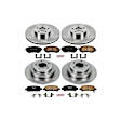 4-Wheel Set Power Stop&reg; KOE2377 Front and Rear OE Stock Replacement Low-Dust Ceramic Brake Pad and Rotor Kit