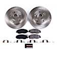 KOE2384 Front OE Stock Replacement Low-Dust Ceramic Brake Pad and Rotor Kit, 5 lugs, 10.3 in