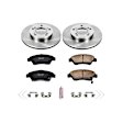 KOE2389 Front Brake Disc and Pad Kit, Natural Finish, Plain Surface, 5 Lugs, 261.6 mm, Ceramic, Z17 OE Replacement