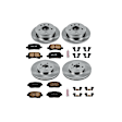 4-Wheel Set Power Stop&reg; KOE2415 Front and Rear OE Stock Replacement Low-Dust Ceramic Brake Pad and Rotor Kit