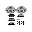 KOE2417 Rear Brake Disc and Pad Kit, Natural Finish, Plain Surface, 5 Lugs, 269 mm, Ceramic, Z17 OE Replacement