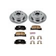 KOE2418 Rear Brake Disc and Pad Kit, Plain Surface 5 Lugs 269 mm Ceramic Z17 OE Replacement