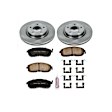 KOE241 Front Brake Disc and Pad Kit, Natural Finish, Plain Surface, 5 Lugs, 296 mm, Ceramic, OE Replacement