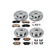 4-Wheel Set Power Stop&reg; KOE2430 Front and Rear OE Stock Replacement Low-Dust Ceramic Brake Pad and Rotor Kit