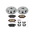 2008 Honda Ridgeline - Rear Brake Disc and Pad Kit, Natural Finish, Plain Surface, 5 Lugs, 333.7 mm, Ceramic, 3.5L 6Cyl, OE Replacement