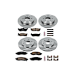 4-Wheel Set Power Stop&reg; KOE2443 Front and Rear OE Stock Replacement Low-Dust Ceramic Brake Pad and Rotor Kit