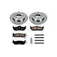 KOE2445 Rear Brake Disc and Pad Kit, Plain Surface 6 Lugs 319.6 mm Ceramic Z17 OE Replacement