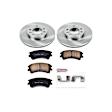 KOE2448 Front Brake Disc and Pad Kit, Natural Finish, Plain Surface, 5 Lugs, 282.7 mm, Ceramic, Z17 OE Replacement