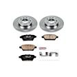 KOE2450 Rear Brake Disc and Pad Kit, Plain Surface 5 Lugs 280 mm Ceramic OE Replacement